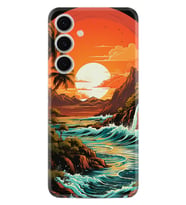 Samsung Galaxy A56 Kılıf Boutique Baskılı Resimli Retro Mountain Pcode -079