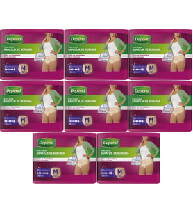 Depend Emici Külot Hasta Bezi Medium - Orta Kadın 80 Adet (8PK*10)