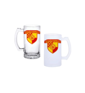Ghostbastır Design Göztepe Spor Kulplu Bira Bardağı Buzlu veya Şeffaf Seçenekli 081