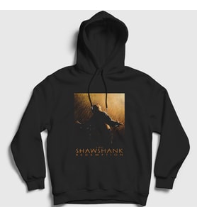 Presmono Unisex Siyah Poster The Shawshank Redemption Kapüşonlu Sweatshirt 461258tt