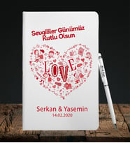 Sevgililer Gününe Özel Defter Kalem Seti 11