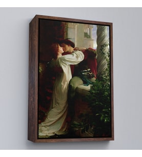 Çerçeveli Romeo ve Juliet Dekoratif Duvar Tablosu (Altın)