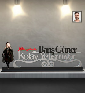Kişiye Özel Kabadayı Karikatürlü  Kolay Yetişmiyor Ahşap Biblo Bay-3