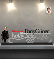 Kişiye Özel Kabadayı Karikatürlü  Kolay Yetişmiyor Ahşap Biblo Bay-3