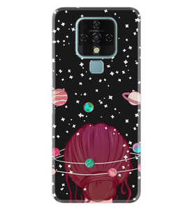 Tecno Camon 16 18P Pova Pova 3 Pova Neo Kılıf Desemli Silikon Space Woman 1311