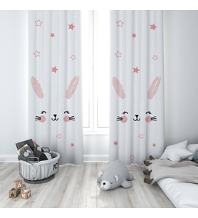 Çocuk Odası Dijital Baskılı 135x260cm Tek Kanat Fon Perde Model 00095