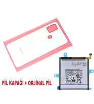 Tkgz Samsung Galaxy A21S A217 Arka Pil Batarya Kapağı + PİL BEYAZ