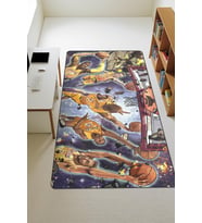 Modern Dijital Baskı Kaymaz Taban Çocuk ve Genç Odası Halısı H0647