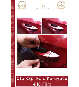 #Film Şeffaf Çizilmez Aşınma Koruma Araba Kapı Kolu Yuva Montaj Oto Kapı Kolu Koruyucu 4'lü Film