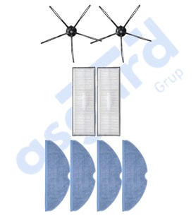 ROBOROCK S7 ( PLUS- MAXV-MAXV ULTRA- PRO ULTRA ) UYUMLU 2 Yan Fırça 2 Filtre 4 Mop PKT-iasgf0000738