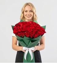 Premium 60 Kırmızı Gül Buketi
