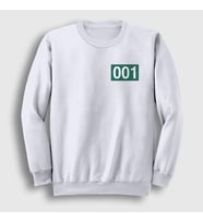 Presmono Unisex Beyaz Oh LL Nam 001 Squid Game Sweatshirt 261131tt (Beyaz)