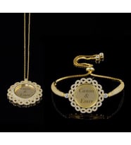 SONSUZLUK İSİM YAZILAN 925 AYAR GÜMÜŞ SET (Karışık)