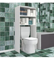 Kenzlife klozet banyo dolabı detoks mat beyaz 150*060*19 arkalıksız suntalam duvara monte aparatlı