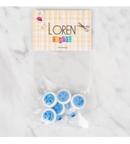 Loren Crafts 8 li Turkuaz Gülen Yüz Düğme - 633