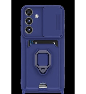 Pilelistore   Samsung Galaxy S25 Plus Kılıf Zuma Kartvizitli Yüzüklü Silikon - Lacivert