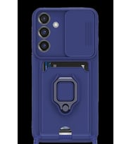 Pilelistore   Samsung Galaxy S25 Plus Kılıf Zuma Kartvizitli Yüzüklü Silikon - Lacivert