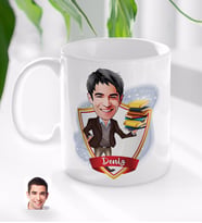 BK Gift Kişiye Özel İsimli Erkek Öğretmen Karikatürlü Beyaz Kupa Bardak-1
