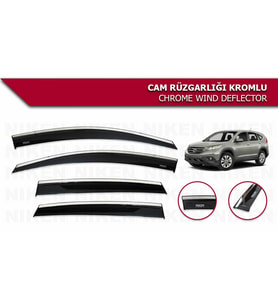 Honda Crv Kromlu Cam Rüzgarlığı Niken 2012-2018 arası modeller uyumlu (Beyaz)