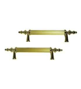 Kulp Silindir Çizgili  Zamak Kulp  Model 14 CM (2 Adet)  Gold