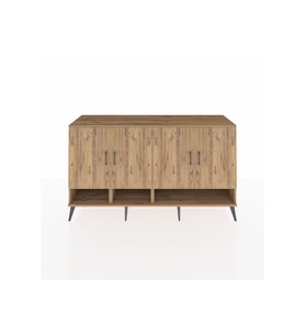 Kronos Konsol 6 Raflı 4 Kapaklı 176x59x99 Çam-Çam/Antrasit