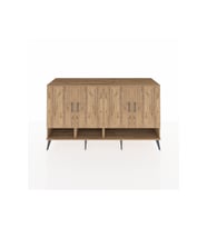 Kronos Konsol 6 Raflı 4 Kapaklı 176x59x99 Çam-Çam/Antrasit