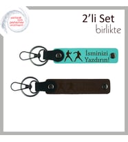 Ringdeki Sükûnetin Temsilcisine, Takım Ruhu Temalı, Kişisel Anahtarlık, Turkuaz-Koyu Kahve