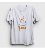 Presmono Unisex Beyaz Java Coder Programmer Developer Yazılımcı T-Shirt 335353tt (Beyaz)