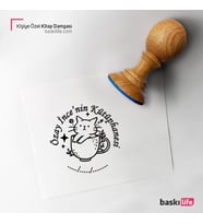 Kedi Kişiye Özel Kitap Damgası Kitap Mührü Kaşe Kitap Mühür Özel Damga 452