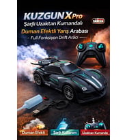 KUZGUN X Pro Şarjlı Uzaktan Kumandalı Duman Efektli Yarış Arabası Full Fonksiyon Drift Aracı