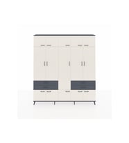 Arges Dolap 11 Raflı 4 Çekmeceli 2 Askılı 220x30x243 Antrasit-Aytaşı/Antrasit