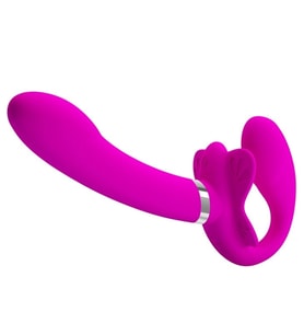 MorGece USB Şarjlı Çift Taraflı G-Spot Strapon Vibratör