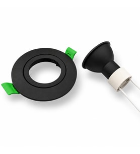 GU10 LED Spot Armatür Seti Siyah Kasa Dahil 4000K Doğal Beyaz Yuvarlak Spot Lamba Tak Çalıştır 6,5cm Uyumlu
