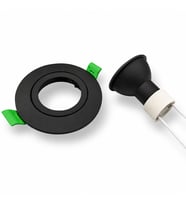 GU10 LED Spot Armatür Seti Siyah Kasa Dahil 4000K Doğal Beyaz Yuvarlak Spot Lamba Tak Çalıştır 6,5cm Uyumlu