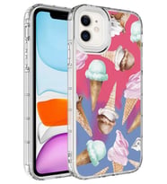 Apple iPhone 11 Kılıf Kamera Çıkıntılı Renkli Desenli Silikon NO9