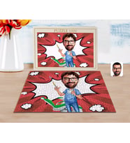 BK Gift Kişiye Özel Erkek Diş Hekimi Karikatürlü 1000 Parça Profesyonel Puzzle-4