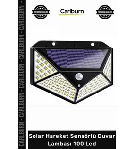 #Solar Dış Mekan Su Geçirmez Bahçe Aydınlatma Güneş Solar Hareket Sensörlü Duvar Lambası 100 Led