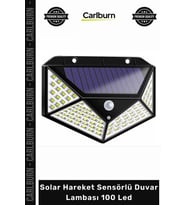 #Solar Dış Mekan Su Geçirmez Bahçe Aydınlatma Güneş Solar Hareket Sensörlü Duvar Lambası 100 Led