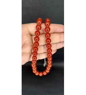 ÇUBUK KEHRİBAR TESBİH KÜRE KESİM KAHVERENGİ RENKLİ T-406 (Çok Renkli)
