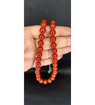 ÇUBUK KEHRİBAR TESBİH KÜRE KESİM KAHVERENGİ RENKLİ T-406 (Çok Renkli)