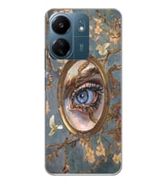 Xiaomi Redmi 13C Uyumlu Aesthetic Göz Tasarımlı Şeffaf Telefon Kılıfı
