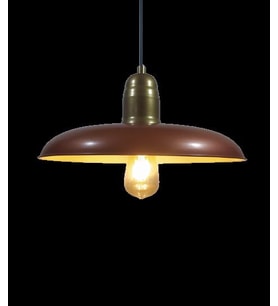 MYLİGHTS VİNTAGE RETRO  RUSTİK BAKIR  İÇİ BEYAZ METAL SARKIT AVİZE (Siyah)