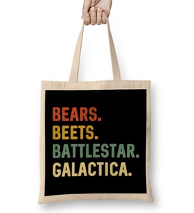 Bears Beets Battlestar Galactica The Office Jim Halpert Dwight Schrute Funny Dwight Schrute Off Bez Çanta Uzun Saplı