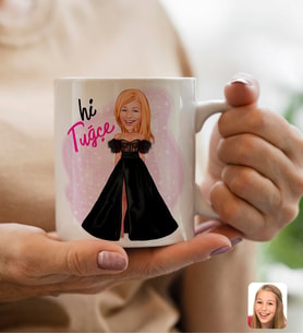 Bk Gift Kişiye Özel Barbie Karikatürlü Beyaz Kupa Bardak-3, Barbie Filmi, Barbie Hediyelik Eşya, Arkadaşa Hediye