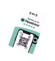 İngilizce NFC ve QR Kodlu Tripadvisor Yorum ve Puanlama Kartı