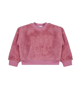 Civil Girls Love Nakışlı 2-5 Yaş Sweatshirt - Pembe