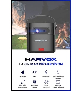 Yüksek Parlaklıklı Taşınabilir DLP HD Projektör ve Hoparlör Seti