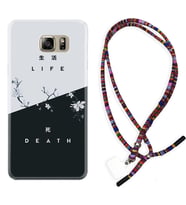 Samsung S7 Edge S20 Fe Plus Ultra S21 S22 Kılıf Boyun Asklı Rasta Silikon Life and Death 1339