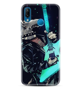 Huawei P20 Lite Mate 10 20 Lite Pro P40 Lite KılıfDesemli Silikon Dog Guitar 1789
