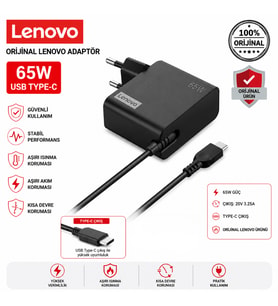 Orijinal Lenovo ThinkPad T480 type 20L6 Adaptör, Şarj Aleti